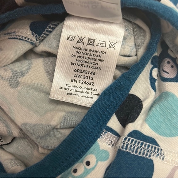 Polarn O. Pyret Sweden Monkey GOTS Wrap Bodysuit - Picture 8 of 8